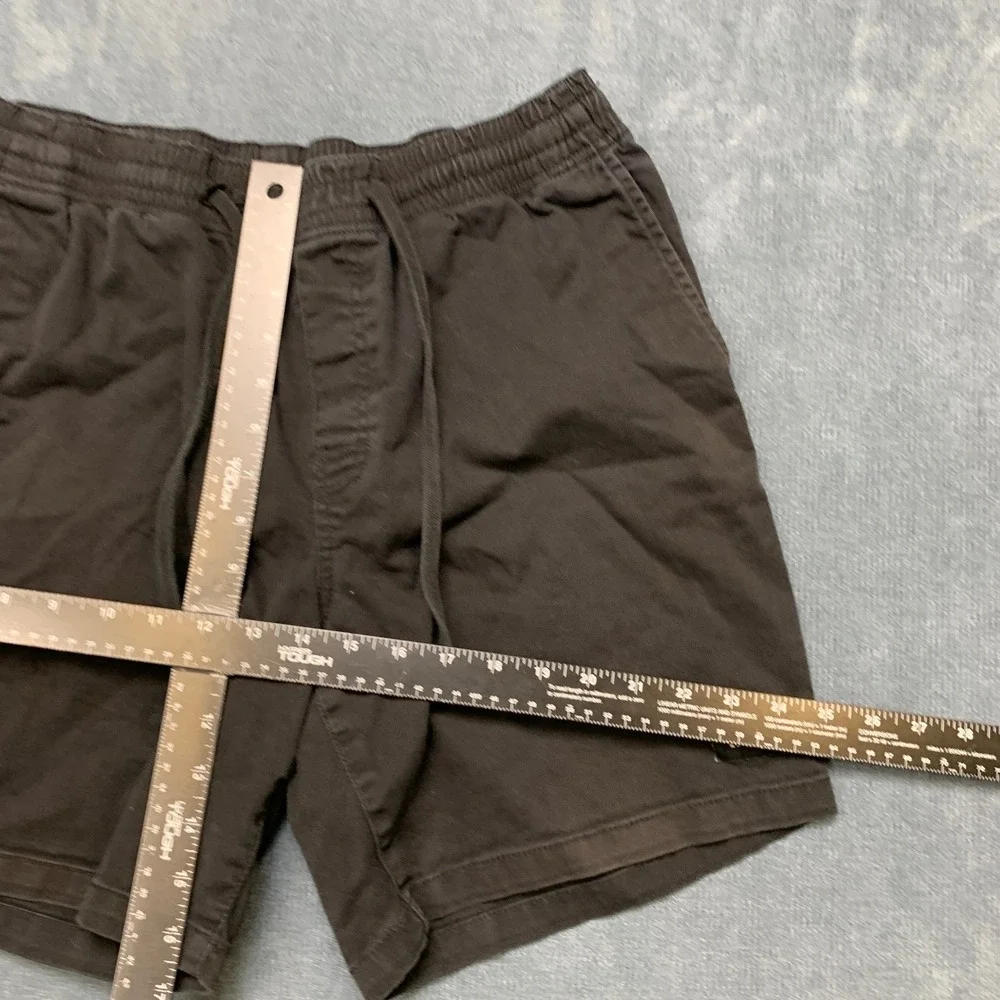 Vans Chino Shorts Mens Medium Black Slash Pockets Casual Summer Drawstring Waist